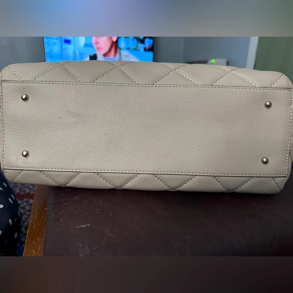 GUESS Taupe Quilted Tote Bag - Picture 5 of 5